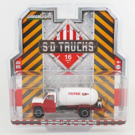 GREENLIGHT 1/64 CHEVROLET | C-65 TANKER TRUCK PROPANE 1985 | RED WHITE