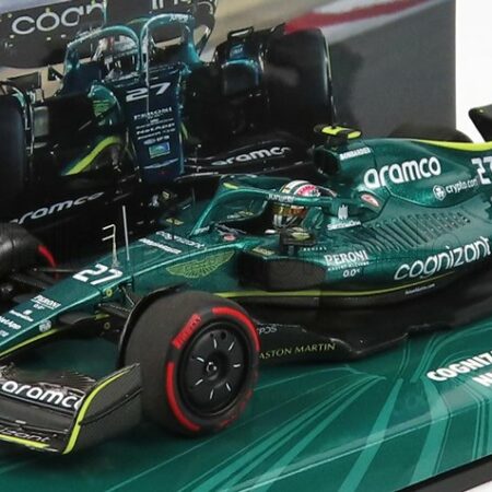 MINICHAMPS 1/43 ASTON MARTIN | F1 AMR22 TEAM ARAMCO COGNIZART N 27 BAHRAIN GP 2022 NICO HULKENBERG | GREEN BLACK