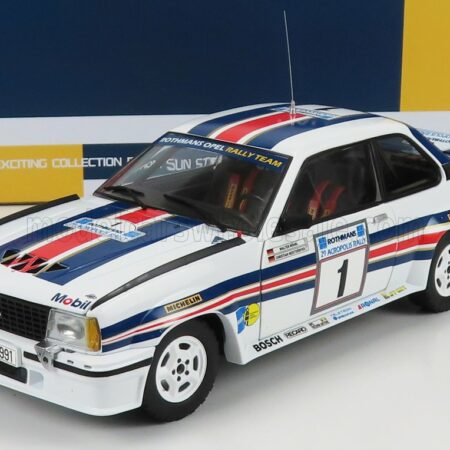 SUN-STAR 1/18 OPEL | ASCONA 400 N 1 2nd RALLY ACROPOLIS 1982 W.ROHRL - C.GEISTDORFER | WHITE BLUE RED