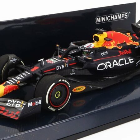 MINICHAMPS 1/43 RED BULL | F1  RB18 TEAM ORACLE RED BULL RACING N 1 WINNER AUSTIN USA GP WORLD CHAMPION 2022 MAX VERSTAPPEN | MATT BLUE YELLOW RED