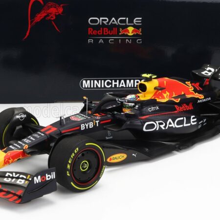 MINICHAMPS 1/18 RED BULL | F1  RB18 TEAM ORACLE RED BULL RACING N 11 AUSTIN USA GP 2022 SERGIO PEREZ | MATT BLUE YELLOW RED