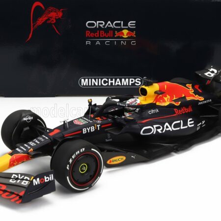 MINICHAMPS 1/18 RED BULL | F1  RB18 TEAM ORACLE RED BULL RACING N 1 WINNER AUSTIN USA GP WORLD CHAMPION 2022 MAX VERSTAPPEN | MATT BLUE YELLOW RED