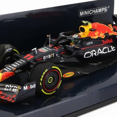 MINICHAMPS 1/43 RED BULL | F1  RB18 TEAM ORACLE RED BULL RACING N 11 3rd ABU DHABI GP 2022 SERGIO PEREZ | MATT BLUE YELLOW RED