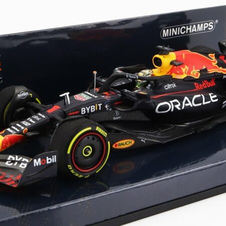 MINICHAMPS 1/43 RED BULL | F1  RB18 TEAM ORACLE RED BULL RACING N 1 WINNER ABU DHABI GP WORLD CHAMPION 2022 MAX VERSTAPPEN | MATT BLUE YELLOW RED