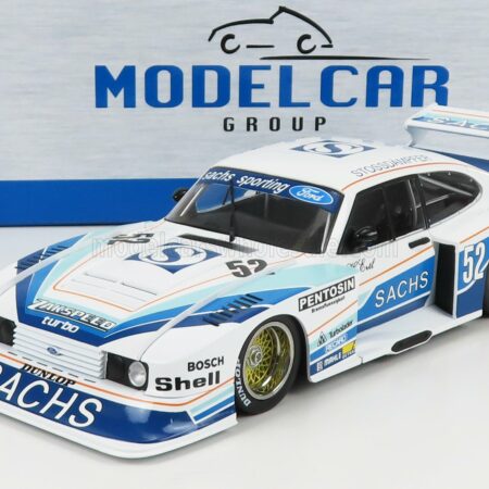 MCG 1/18 FORD ENGLAND | CAPRI TURBO Gr.5 TEAM SACHA N 52 DRM ZOLDER 1979 H.HEYER | WHITE 2 TONE BLUE