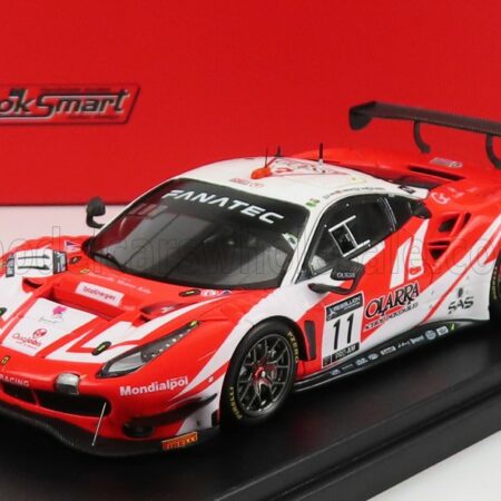 LOOKSMART 1/43 FERRARI | 488 GT3 EVO TEAM KESSEL RACING N 11 24h SPA 2021 D.FUMANELLI - G.RODA - T.KOHMANN | RED FLUO WHITE