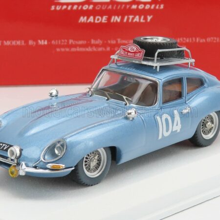 BEST-MODEL 1/43 JAGUAR | E-TYPE COUPE (night version) N 104 RALLY MONTECARLO 1965 H.PINDER - C.POLLARD | LIGHT BLUE