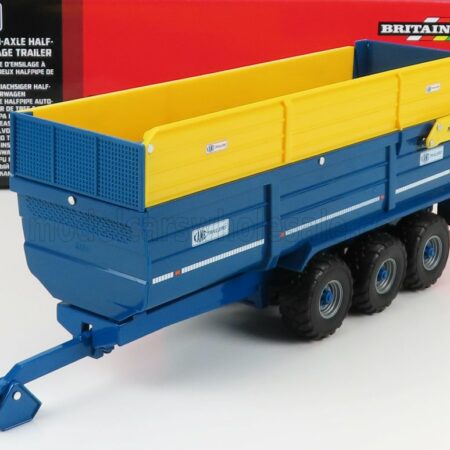 BRITAINS 1/32 KANE | TRAILER CARRELLO CASSONE RIBALTABILE 3-ASSI | BLUE YELLOW