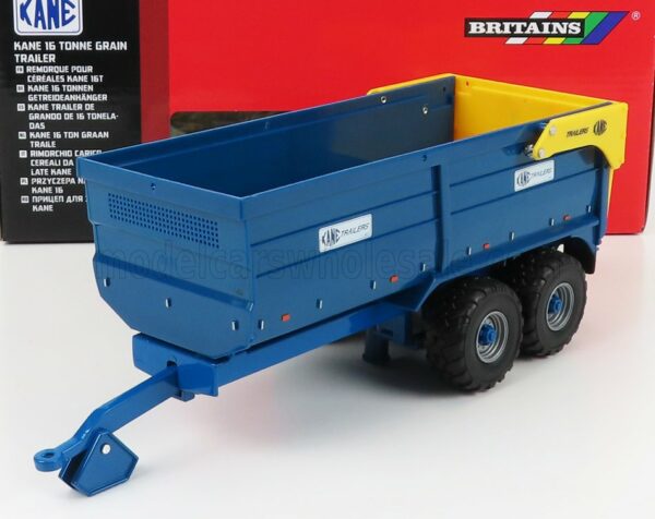 BRITAINS 1/32 KANE | TRAILER CARRELLO CASSONE RIBALTABILE 2-ASSI | BLUE YELLOW