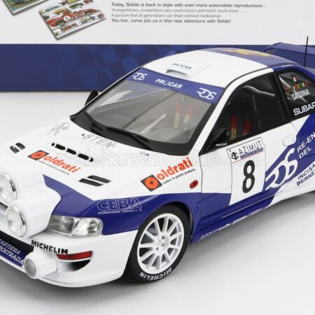 SOLIDO 1/18 SUBARU | IMPREZA S5 WRC99 (night version) N 8 RALLY AZIMUT DI MONZA 2000 VALENTINO ROSSI - C.CASSINA | WHITE BLUE