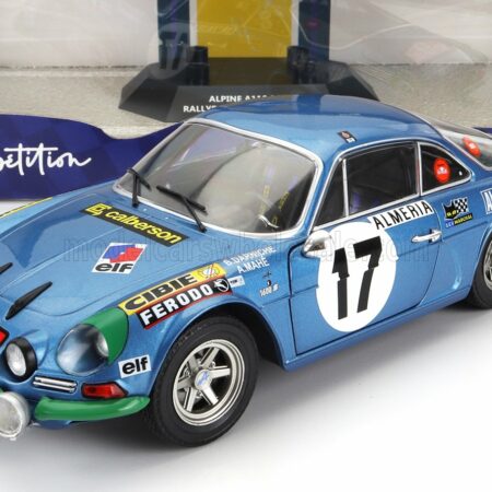 SOLIDO 1/18 RENAULT | ALPINE A110 1600S (night version) N 17 RALLY MONTECARLO 1972 B.DARNICHE - A.MAHE | BLUE MET