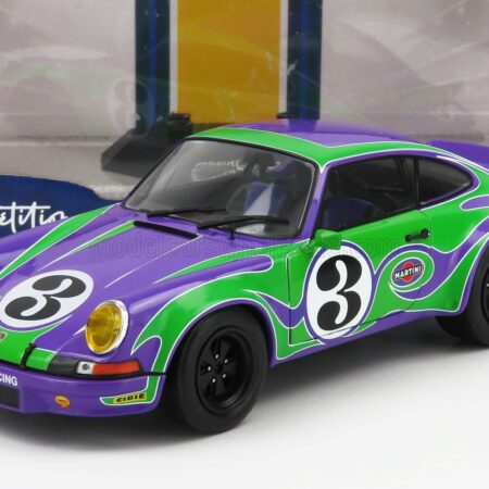 SOLIDO 1/18 PORSCHE | 911 RSR COUPE N 3 HAPPY TRIBUTE 1973 | PURPLE GREEN