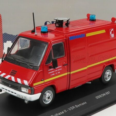 ODEON 1/43 RENAULT | MASTER T30D VAN VSR BEMAEX SAPEURS POMPIERS 1981 | RED