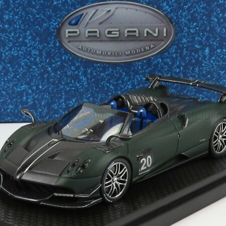 BBR-MODELS 1/43 PAGANI | HUAYRA BC N 20 ROADSTER 2017 | BLACK CARBON - MATT DARK GREEN