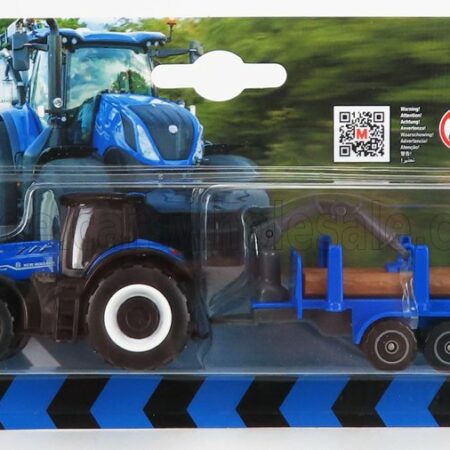 MAISTO 1/64 NEW HOLLAND | T7-315 TRACTOR WITH TRAILER 2018 | BLUE WOOD