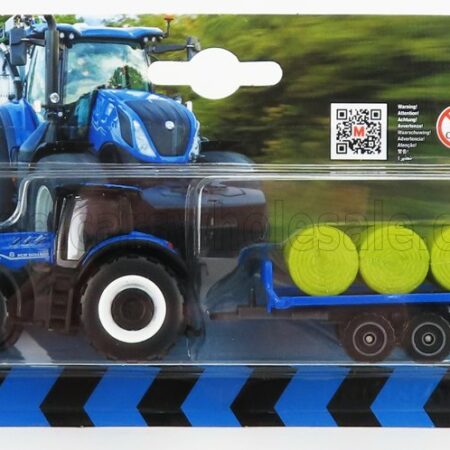 MAISTO 1/64 NEW HOLLAND | T7-315 TRACTOR WITH TRAILER 2018 | BLUE GREEN