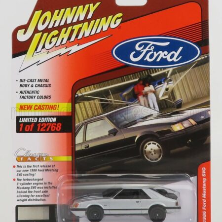 JOHNNY LIGHTNING 1/64 FORD USA | MUSTANG SVO COUPE 1986 | SILVER