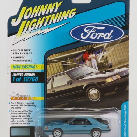 JOHNNY LIGHTNING 1/64 FORD USA | MUSTANG SVO COUPE 1986 | BLUE MET