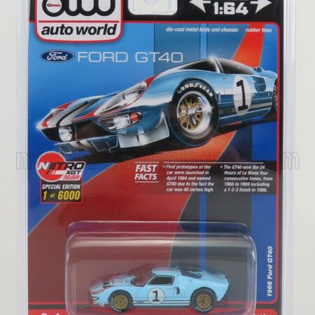 AUTOWORLD 1/64 FORD USA | GT40 N 1 HERITAGE EDITION 1966 | LIGHT BLUE