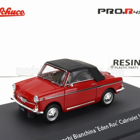 SCHUCO 1/43 AUTOBIANCHI | BIANCHINA CABRIOLET CLOSED EDEN ROC 1964 | RED