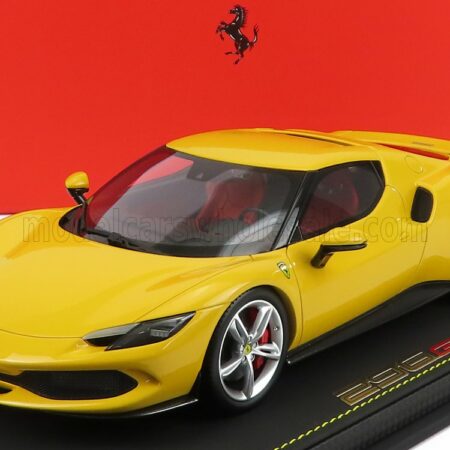 BBR-MODELS 1/18 FERRARI | 296 GTB HYBRID 830HP V6 2021 - CON VETRINA - WITH SHOWCASE | GIALLO MODENA - YELLOW