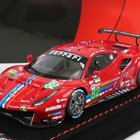 BBR-MODELS 1/43 FERRARI | 488 GTE EVO 3.9L TURBO V8 TEAM RISI N 82 LMGTE PRO CLASS 24h LE MANS 2020 S.BOURDAIS - J.GOUNON - O.PLA | RED