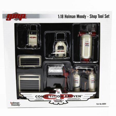 GMP 1/18 ACCESSORIES | SET OFFICINA GARAGE TOOL SET HOLMAN MOODY | CREAM RED BLACK