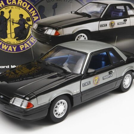 GMP 1/18 FORD USA | MUSTANG 5.0L SSP POLICE NORTH CAROLINA HIGHWAY PATROL STATE TROOPER 1993 | SILVER BLACK