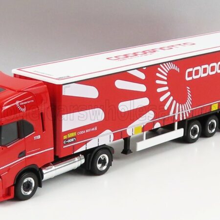 HERPA 1/87 IVECO FIAT | S-WAY TRUCK TELONATO CODOGNOTTO TRANSPORTS 2020 | RED