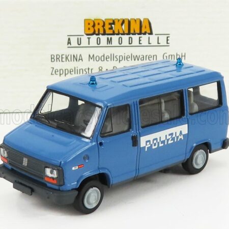 BREKINA PLAST 1/87 FIAT | DUCATO MINIBUS POLIZIA 1981 | LIGHT BLUE