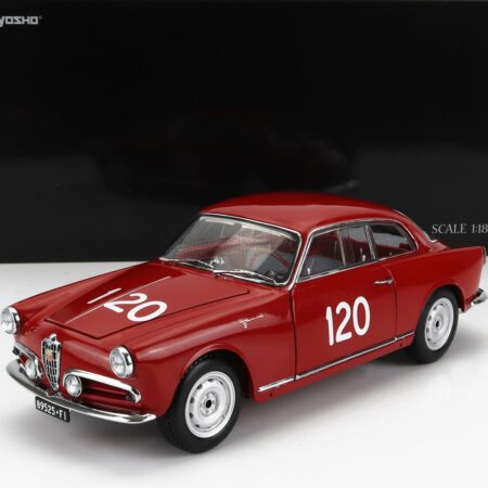 KYOSHO 1/18 ALFA ROMEO | GIULIETTA SV SPRINT VELOCE N 120 MILLE MIGLIA 1956 G.BECUCCI - P.CAZZATO | RED