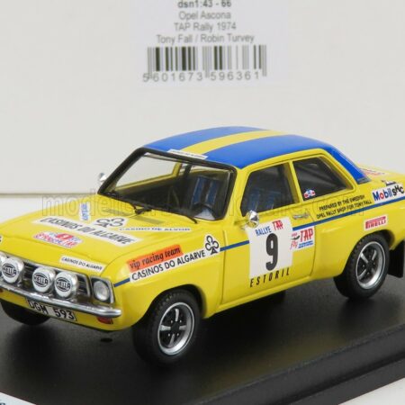 TROFEU 1/43 OPEL | ASCONA (night version) N 9 RALLY TAP 1974 T.FALL - R.TURVEY | YELLOW BLUE