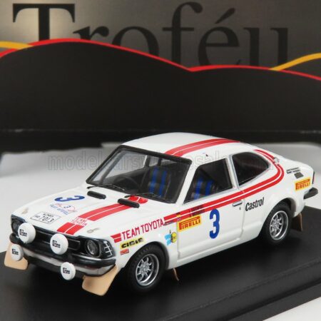 TROFEU 1/43 TOYOTA | COROLLA LEVIN (night version) N 3 RALLY ACROPOLIS 1975 A.WARMBOLD - J.DAVENPORT | WHITE RED