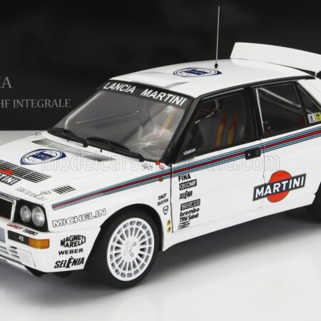 KYOSHO 1/18 LANCIA | DELTA HF INTEGRALE EVOLUZIONE MARTINI RACING N 0 TEST CAR RALLY SEASON 1992 | WHITE BLUE RED