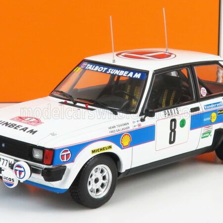 IXO-MODELS 1/24 TALBOT | SUNBEAM LOTUS (night version) N 8 RALLY MONTECARLO 1981 H.TOIVONEN - F.GALLAGHER | WHITE LIGHT BLUE