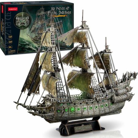 CUBICFUN  PUZZLE | KIT 3D IN FOAM L’OLANDESE VOLANTE VELIERO BOAT FLYING DUTCHMAN CON LED | /