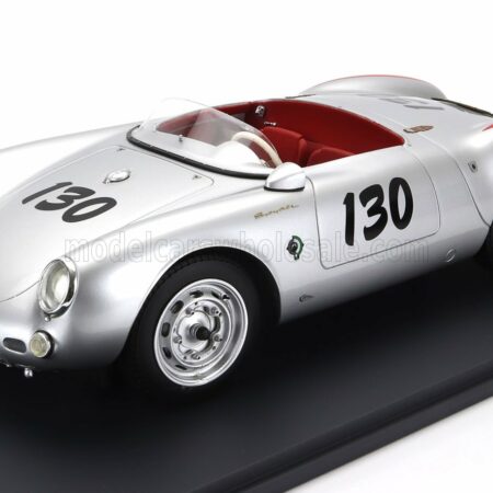 SCHUCO 1/12 PORSCHE | 550A SPIDER N 130 1954 JAMES DEAN - LITTLE BASTARD - CON VETRINA - WITH SHOWCASE | SILVER