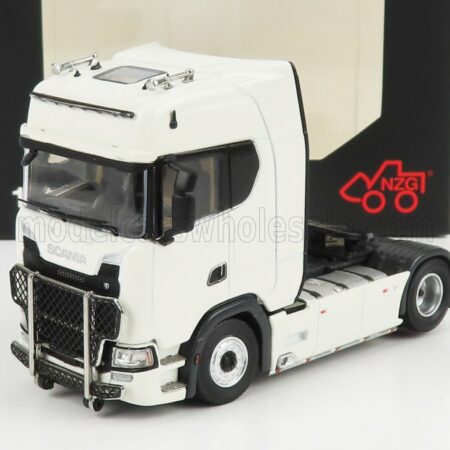 NZG 1/64 SCANIA | S730 V8 TRACTOR TRUCK 2-ASSI 2017 | WHITE