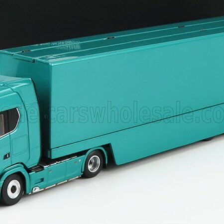 NZG 1/64 SCANIA | S730 V8 TRUCK CAR TRANSPORTER 2017 | GREEN MET