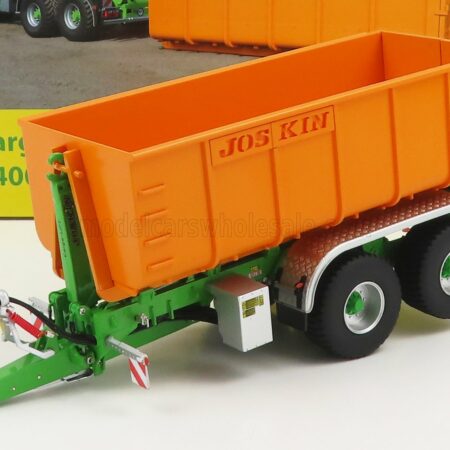 UNIVERSAL HOBBIES 1/32 JOSKIN | SILO-CARGO LIFT 5400 D18 TRAILER FOR TRACTOR 2004 | ORANGE GREEN