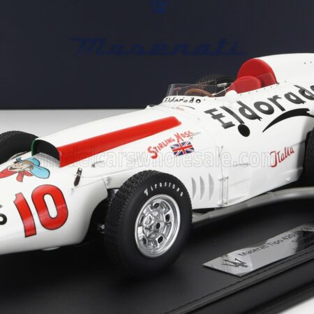 MASERATI MODELS 1/18 MASERATI | TIPO 420 M/58 ELDORADO N 10 500 MIGLIA MONZA 1958 STIRLING MOSS - RALPH LIGUORI | WHITE