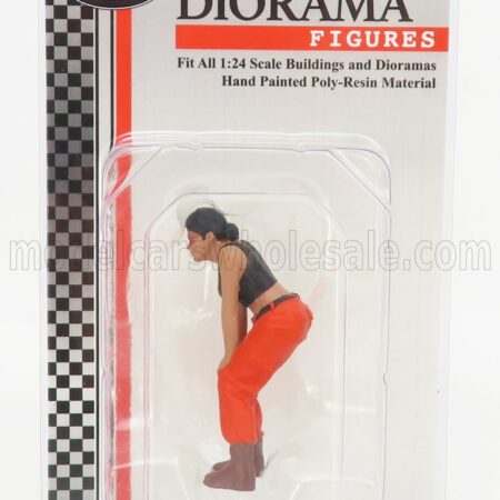 AMERICAN DIORAMA 1/24 FIGURES | GIRL HIP HOP - 4 | ORANGE BLACK