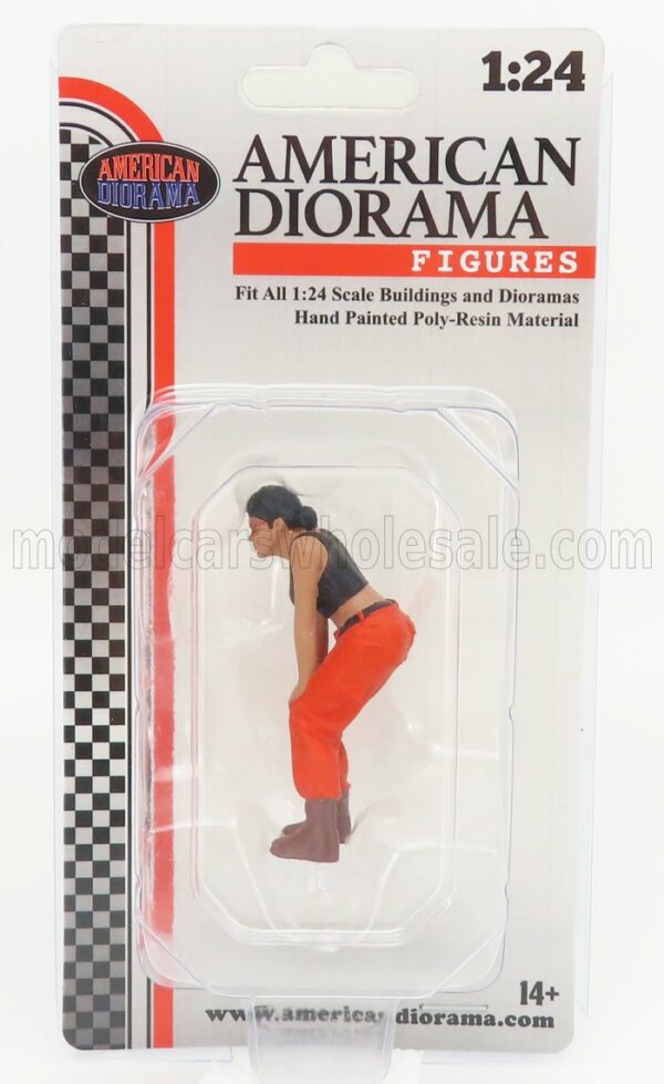 AMERICAN DIORAMA 1/24 FIGURES | GIRL HIP HOP - 4 | ORANGE BLACK