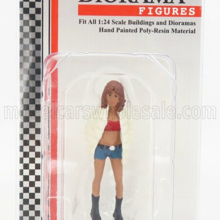 AMERICAN DIORAMA 1/24 FIGURES | GIRL HIP HOP - 3 | WHITE RED BLUE