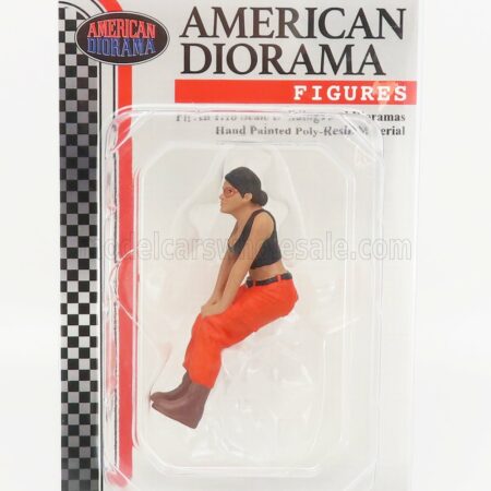 AMERICAN DIORAMA 1/18 FIGURES | GIRL HIP HOP - 4 | ORANGE BLACK