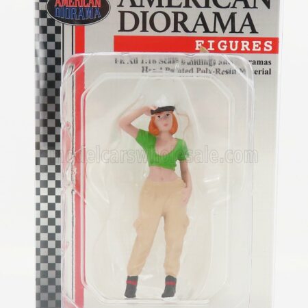 AMERICAN DIORAMA 1/18 FIGURES | GIRL HIP HOP - 1 | BEIGE GREEN