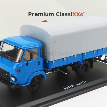 PREMIUM CLASSIXXS 1/43 AVIA | A31N TRUCK TELONATO (BASE SAVIEM) 1986 | BLUE GREY