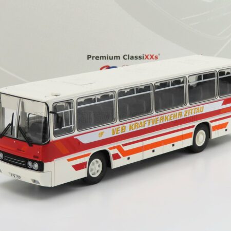 PREMIUM CLASSIXXS 1/43 IKARUS | 256 AUTOBUS VEB KRAFTVERKEHR ZITTAU 1988 | WHITE RED ORANGE