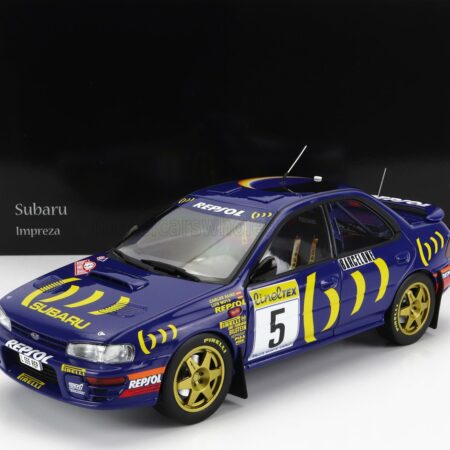 KYOSHO 1/18 SUBARU | IMPREZA 555 REPSOL N 5 WINNER RALLY MONTECARLO 1995 C.SAINZ - L.MOYA | BLUE YELLOW