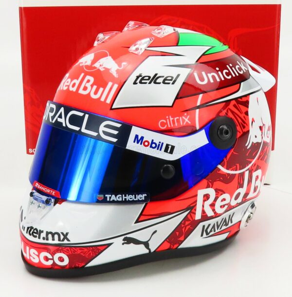 MINI HELMET 1/2 SCHUBERTH HELMET | F1  CASCO HELMET RB18 TEAM ORACLE RED BULL RACING N 11 AUSTRIAN GP 2022 SERGIO PEREZ | WHITE RED